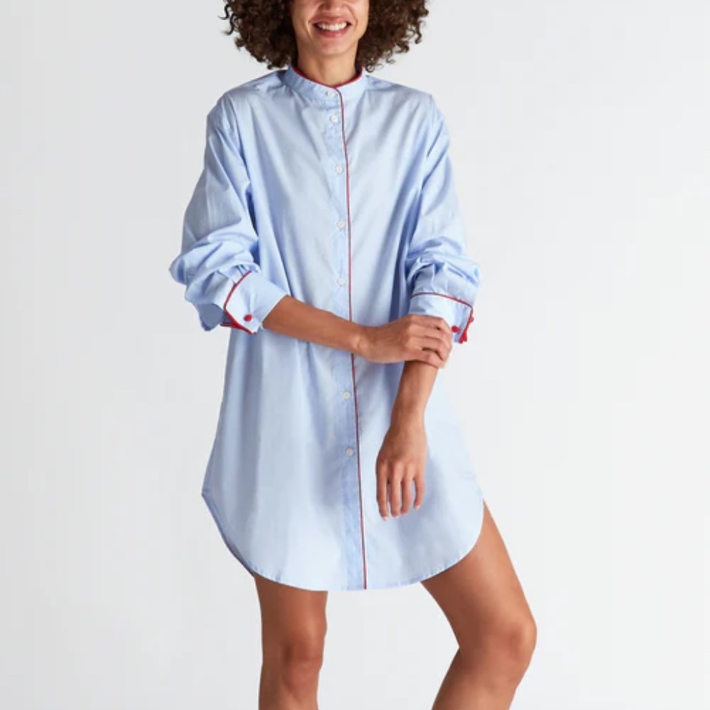 Sleepy Jones Jo Ban Collar Nightdress